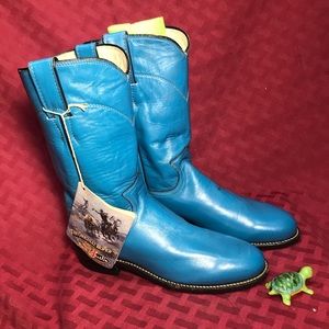 Ladies Justin Ropers, teal, size 5 1/2 B ,Only $59